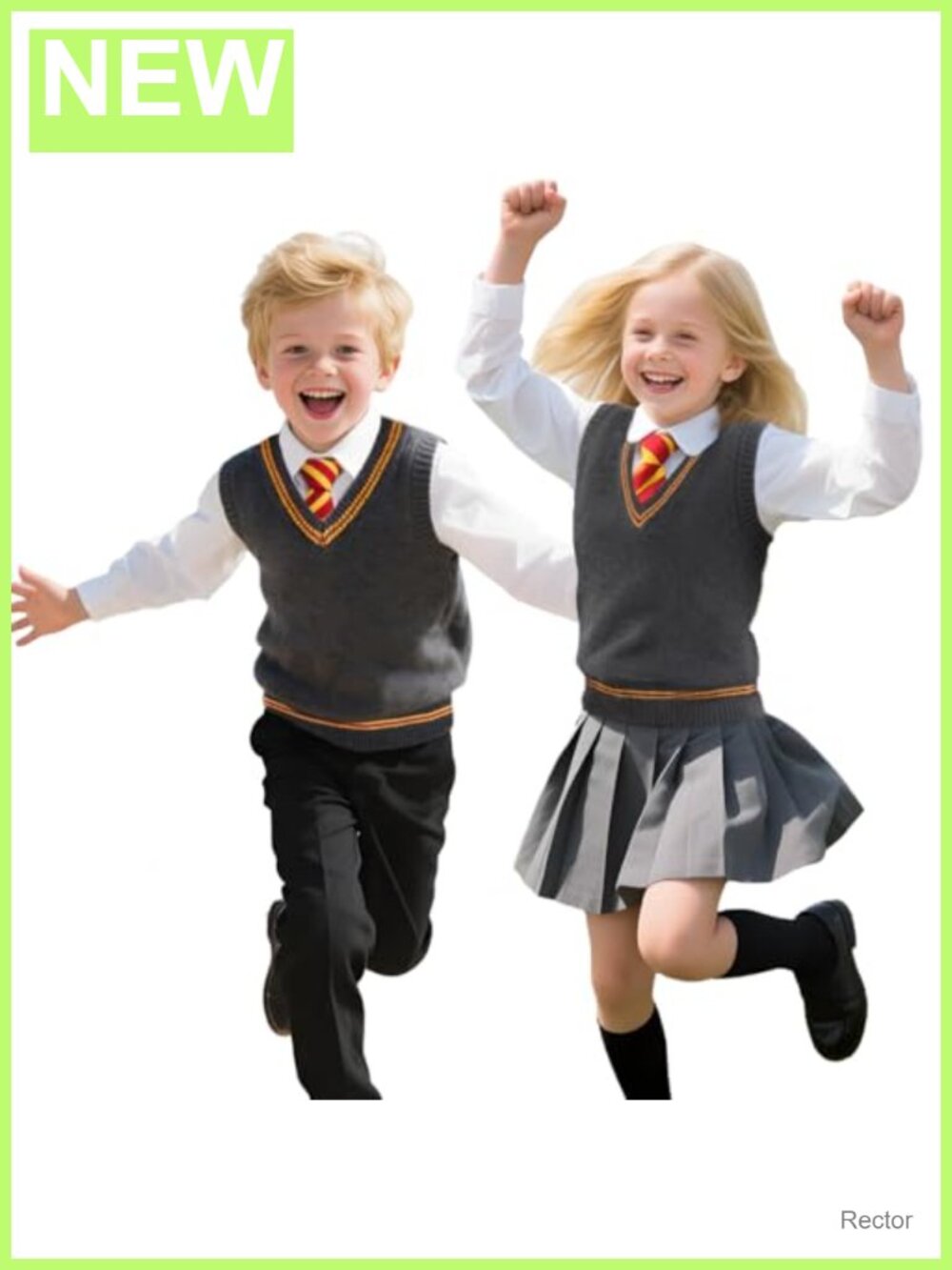 Kids Unisex Knit Sweater Vest Cosplay Costume Fall Winter Warm Waistcoat